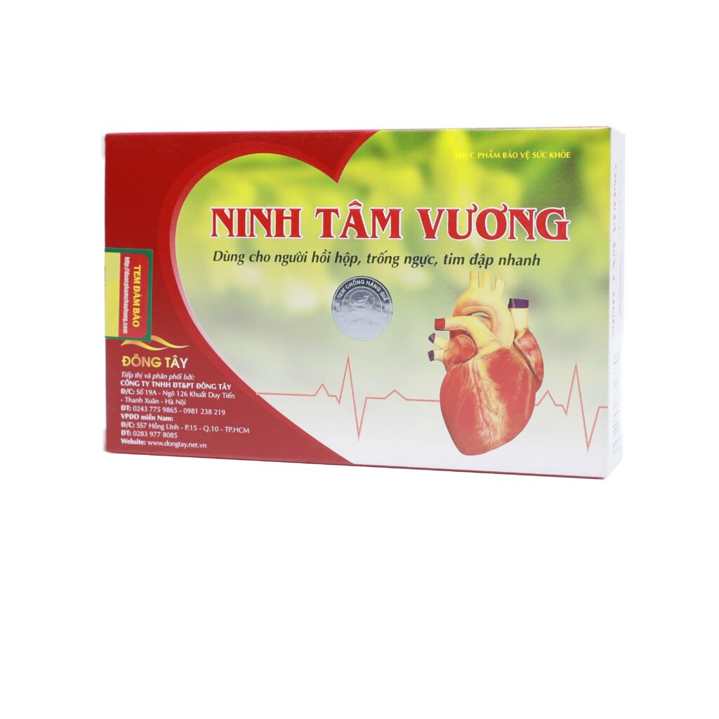 Viên Uống Tâm Vương Hồng Bàng Hỗ Trợ Giảm Nguy Cơ Tim Đập Nhanh, Bồn Chồn, Lo Âu – Hộp 30 Viên