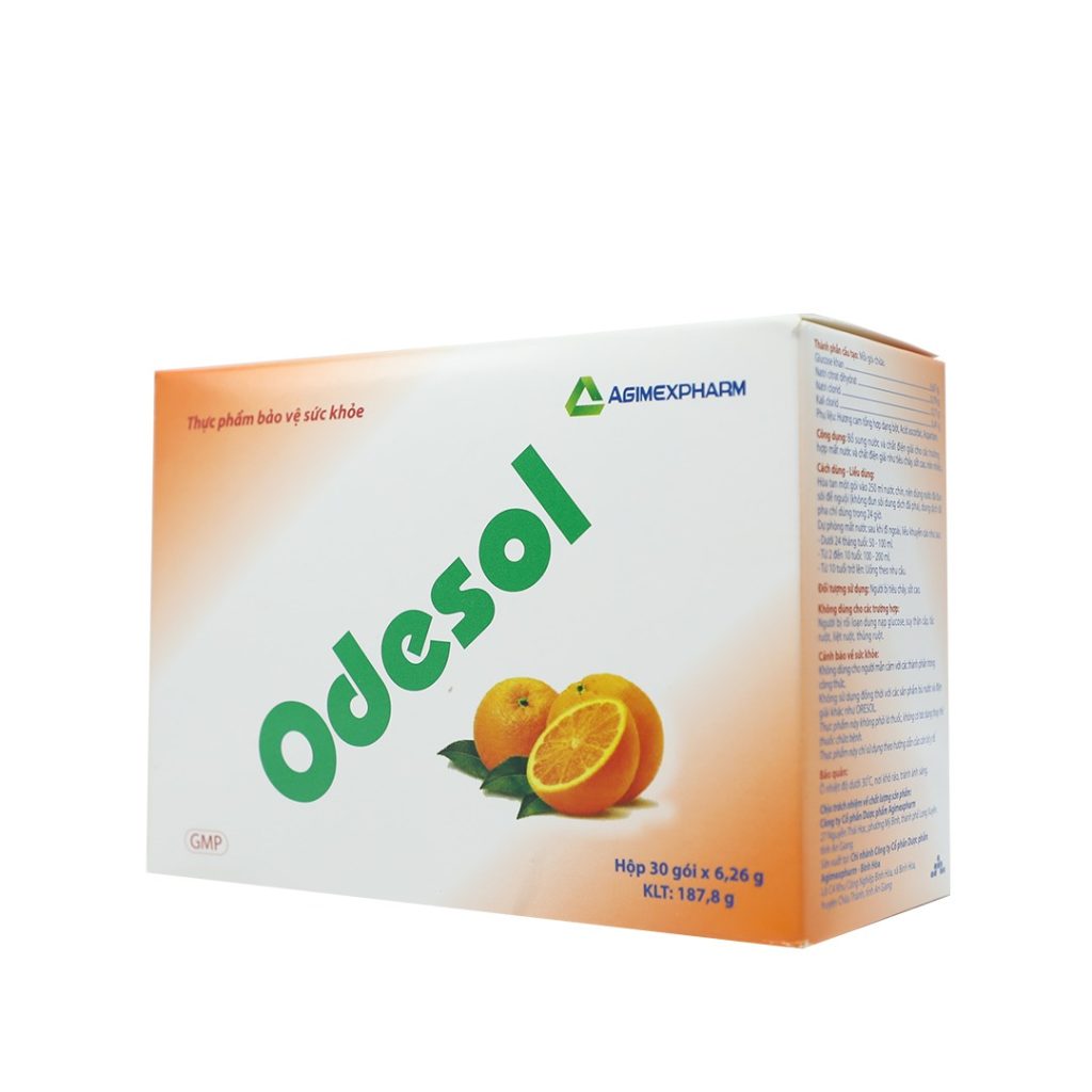 Cốm Odesol Agimex hỗ trợ thiếu chất điện giải, sốt cao – Hộp 30 Gói