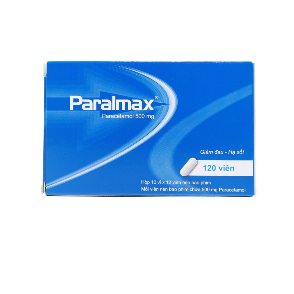 Thuốc viên nang cứng Paralmax 500mg Boston Vbp điều trị hạ sốt, giảm đau – 10 vỉ x 12 viên