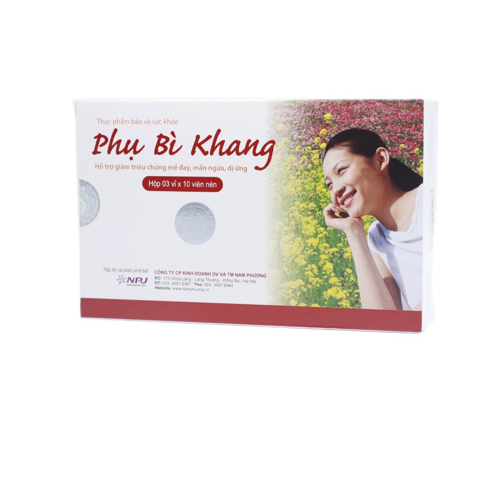 Viên nén Phụ Bì Khang hỗ trợ ngứa, dị ứng, mày đay – 3 vỉ x 10 viên