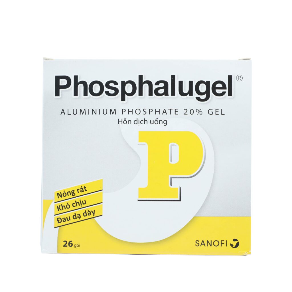 Hỗn dịch Phosphalugel 12,38g 26 Gói Pharmatis điều trị đau rát dạ dày, giảm acid dạ dày – hộp 26 gói