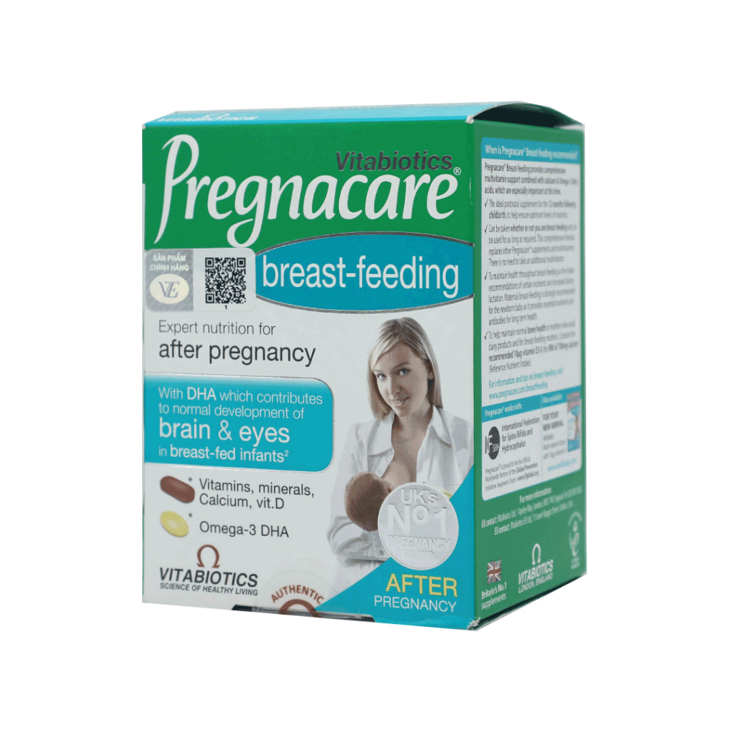 Viên Uống Pregnacare Breast-Feeding Vitabiotics Bổ Sung Vitamin, Khoáng Chất Cho Phụ Nữ Cho Con Bú – Hộp 84 Viên