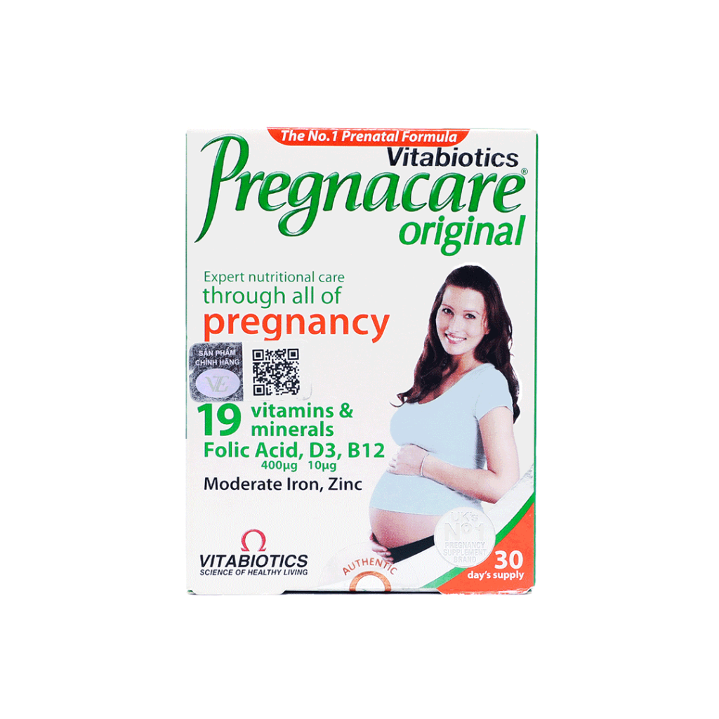 Viên Uống Pregnacare Original Vitabiotics Hỗ Trợ Bổ Sung Vitamin Và Khoáng Chất, Tăng Cường Sức Đề Kháng – 2 Vỉ x 15 Viên