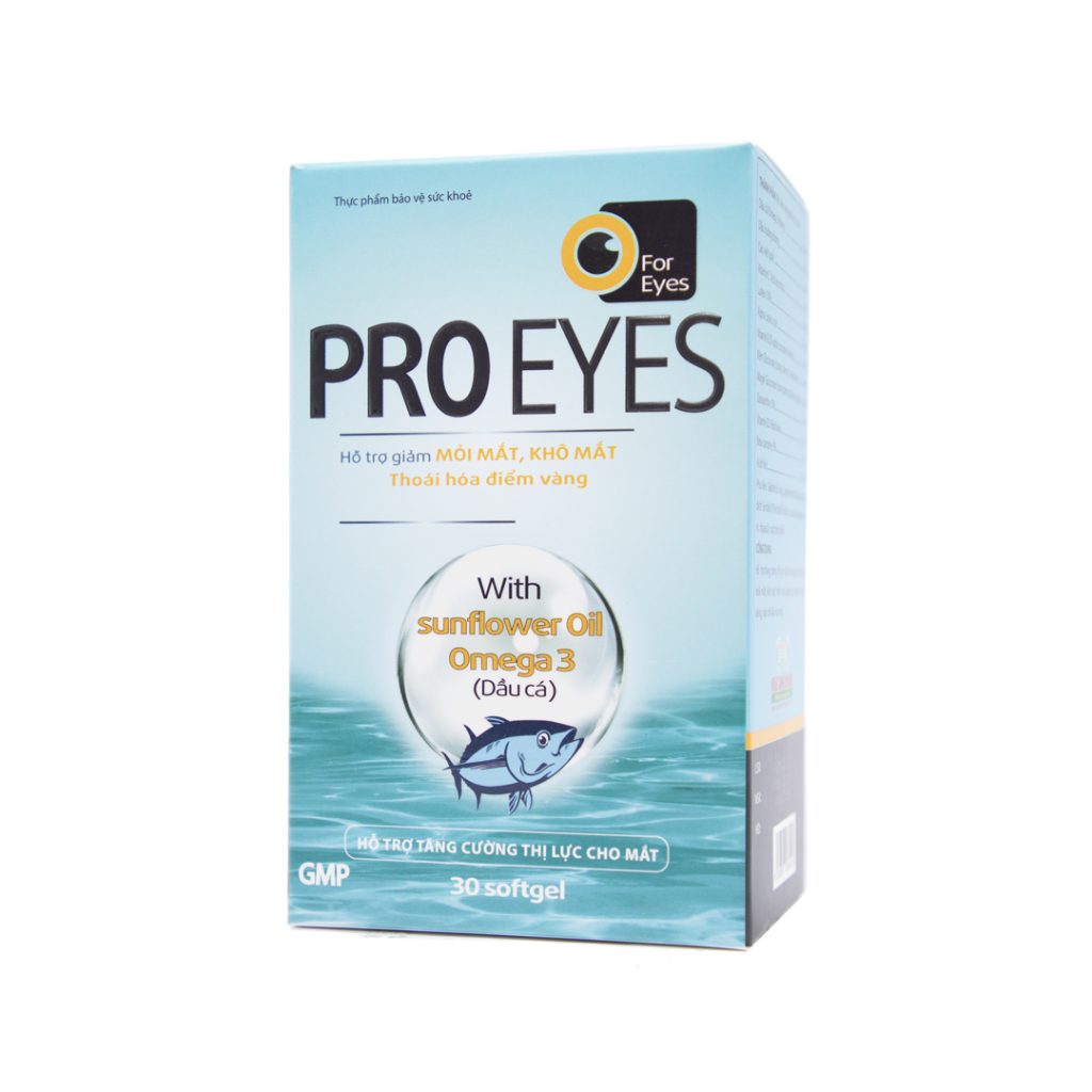 Viên Nang Mềm Pro Eyes Nhất Long Hỗ Trợ Tăng Cường Thị Lực – Hộp 30 Viên