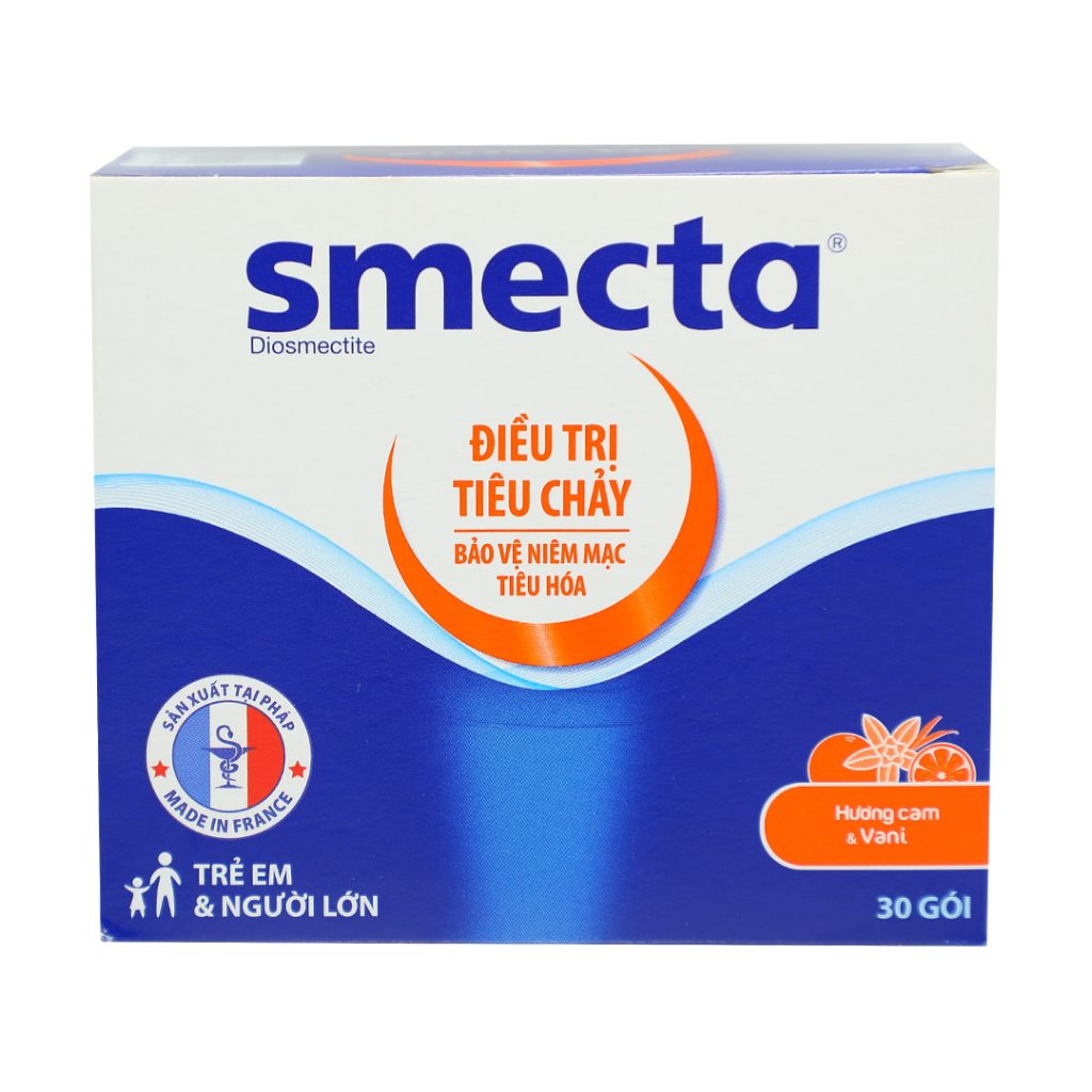 Thuốc bột Smecta 3g Ipsen điều trị tiêu chảy, rối loạn chức năng tiêu hoá – Hộp 30 Gói