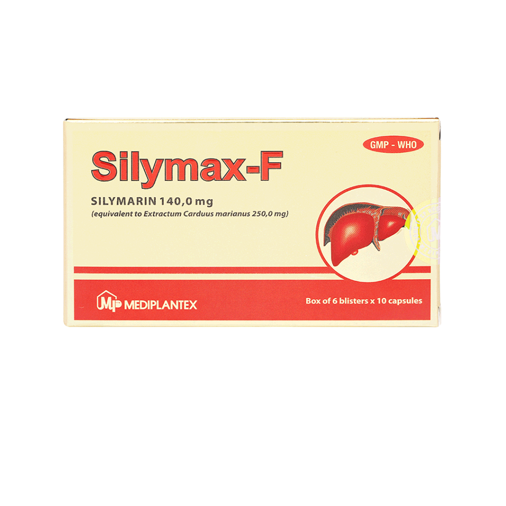 Thuốc viên Silymax F 140mg Mediplantex điều trị hỗ trợ các bệnh lý về gan, rối loạn chức năng gan – 6 vỉ x 10 viên