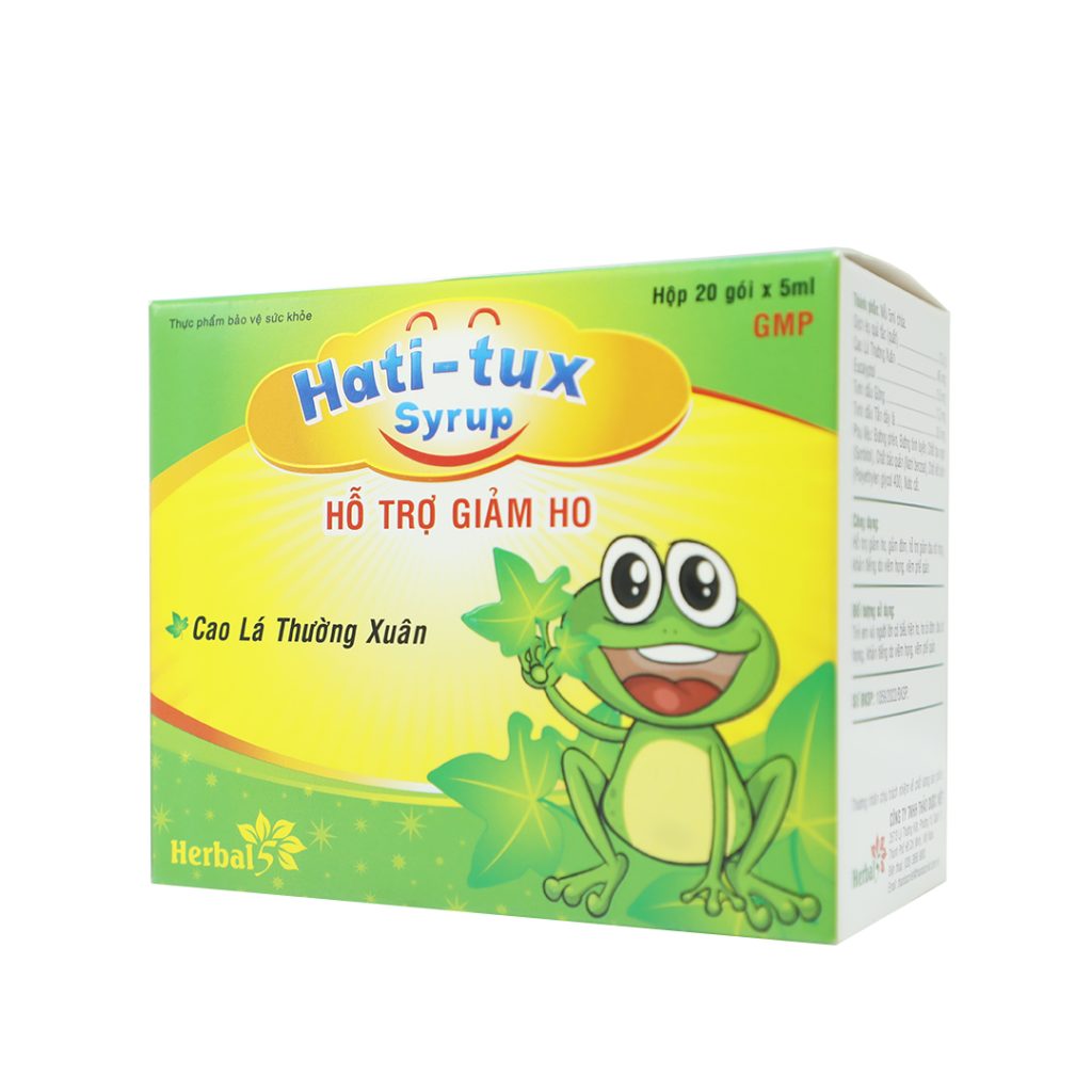 Siro Ho Hati Tux Herbal  hỗ trợ giảm ho, loãng đờm – 20 Gói x 5ml