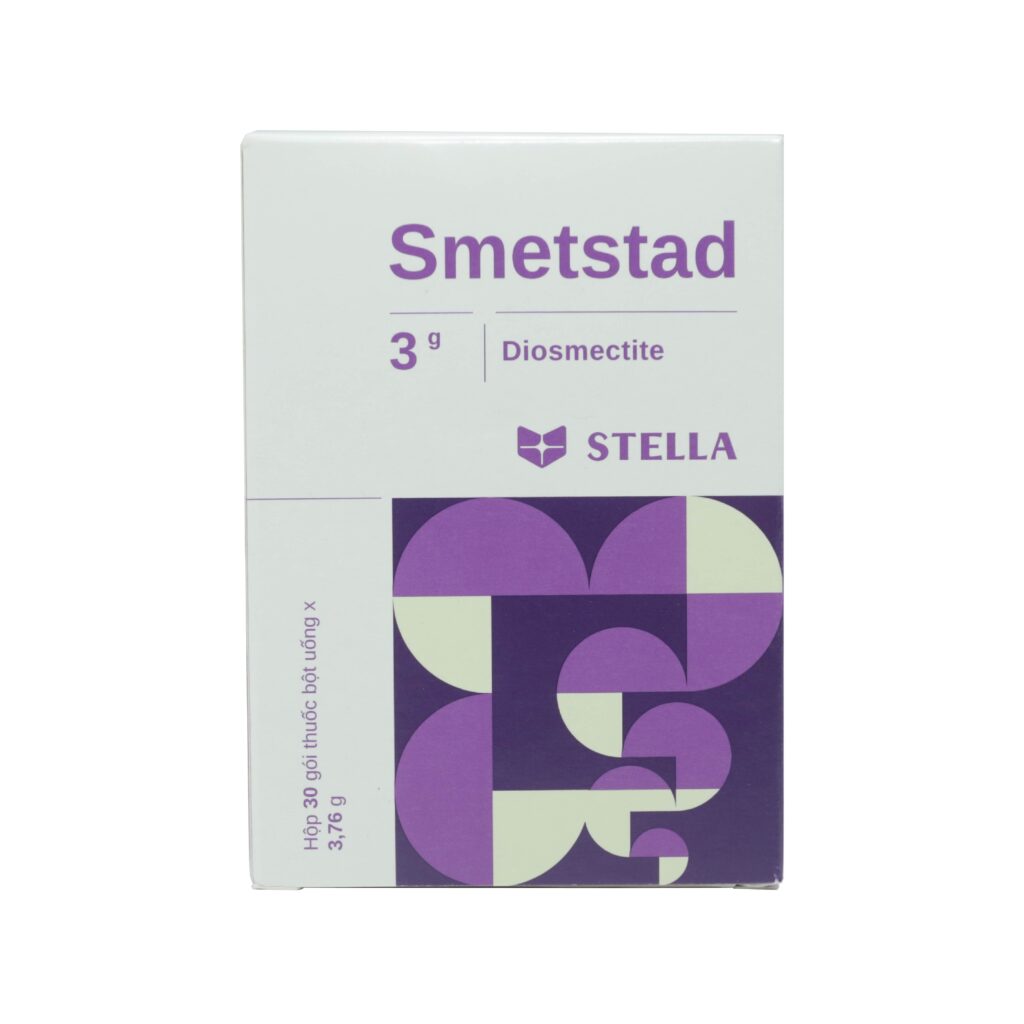 Thuốc hỗn dịch Smetstad Stella điều trị tiêu chảy, rối loạn chức năng tiêu hoá – Hộp 30 Gói