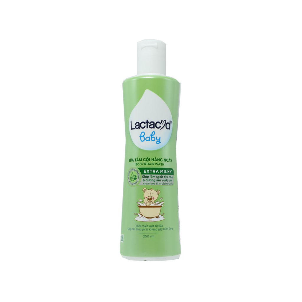 Sữa Tắm Gội Body And Hair Wash Lactacyd Baby Extra Milky Sanofi – Chai 250ml