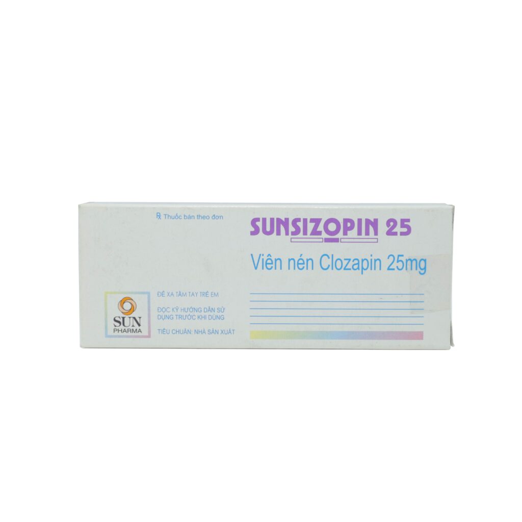 Thuốc viên nén Sunsizopin 25mg Sun điều trị tâm thần phân liệt – 5 vỉ x 10 viên