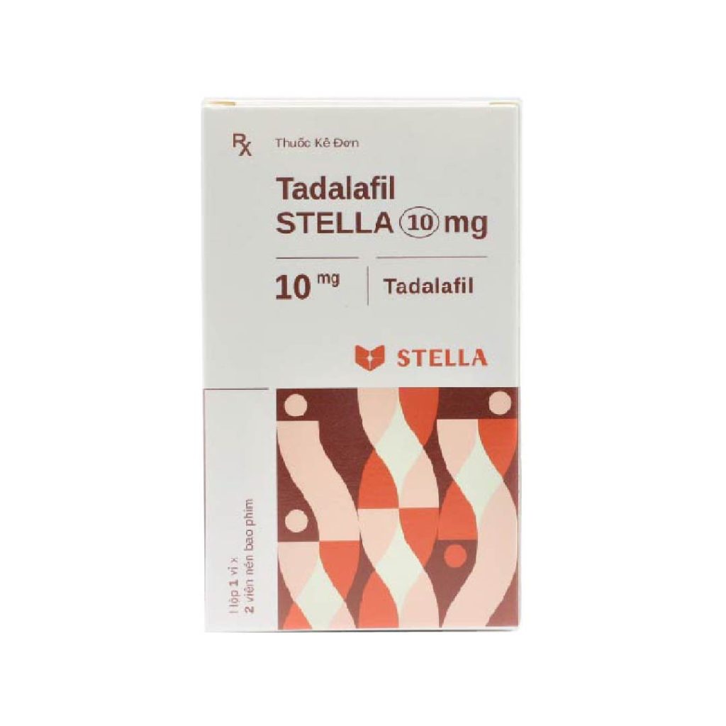 Thuốc viên nén bao phim Tadalafil 10mg Stella điều trị rối loạn cương dương – 1 vỉ x 2 viên