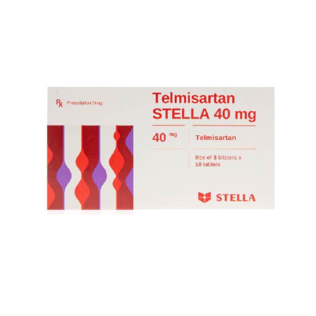 Thuốc viên nén Telmisartan 40 Stella điều trị tăng huyết áp – 3 vỉ x 10 viên