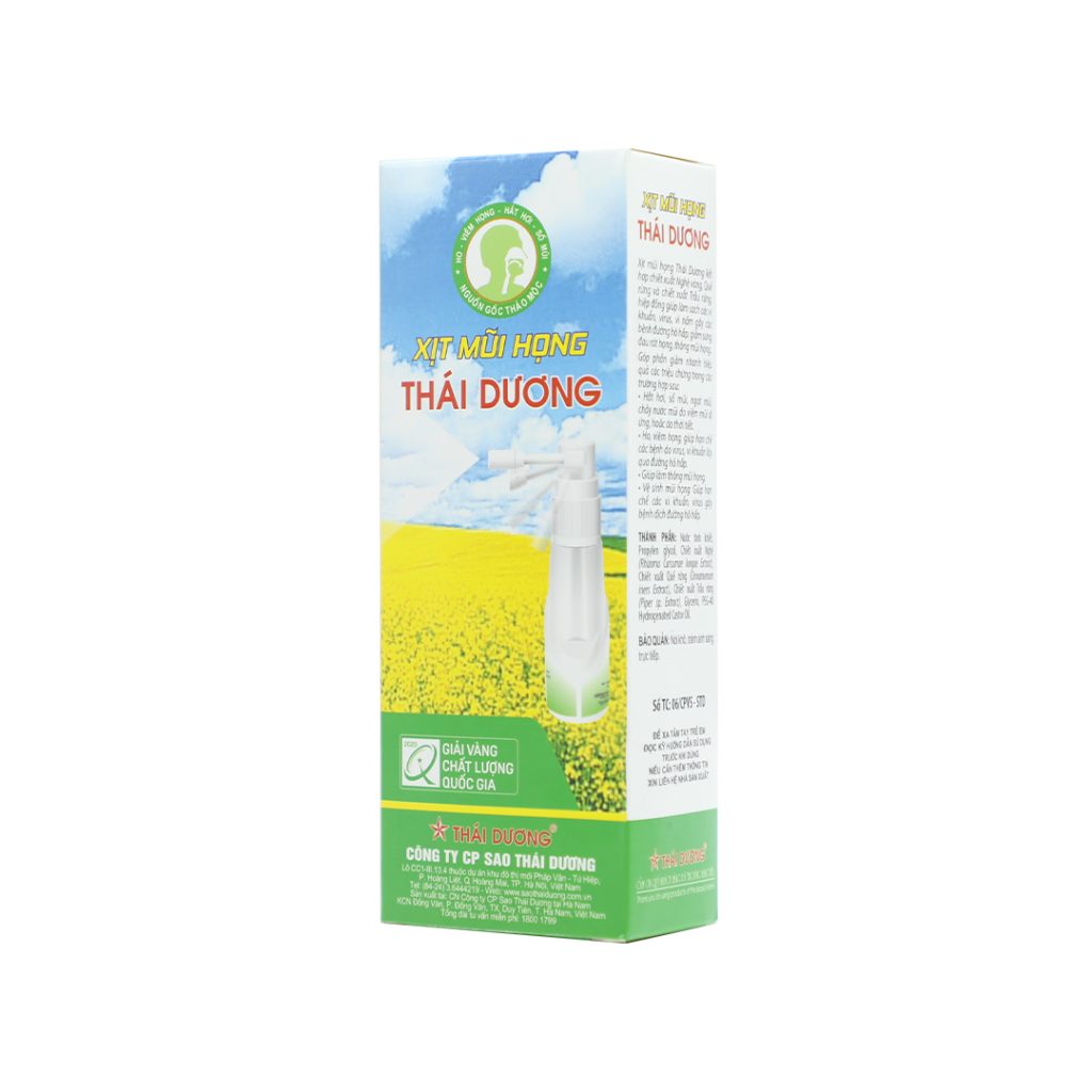 Thuốc dung dịch Xịt Mũi Thái Dương điều trị viêm mũi, nghẹt mũi – Chai 20ml