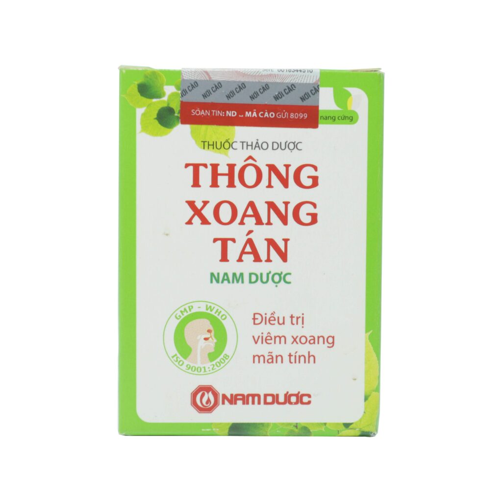 Thuốc viên nang cứng Thông Xoang Tán Nam Dược  hỗ trợ điều trị viêm xoang – Lọ 50 viên