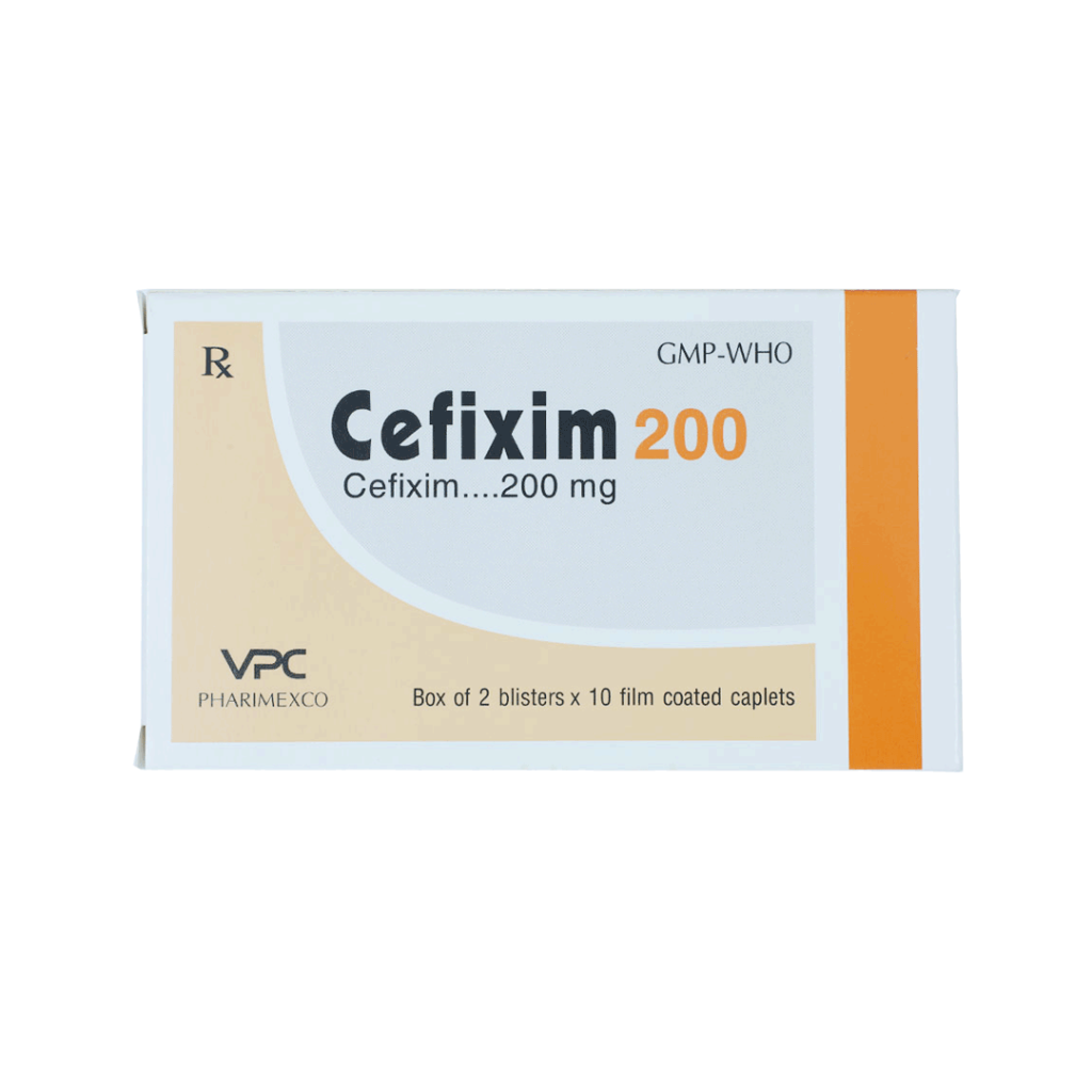 Thuốc Cefixim 200mg Pharimexco Điều Trị Viêm Họng, Viêm Phế Quản – Hộp 20 Viên