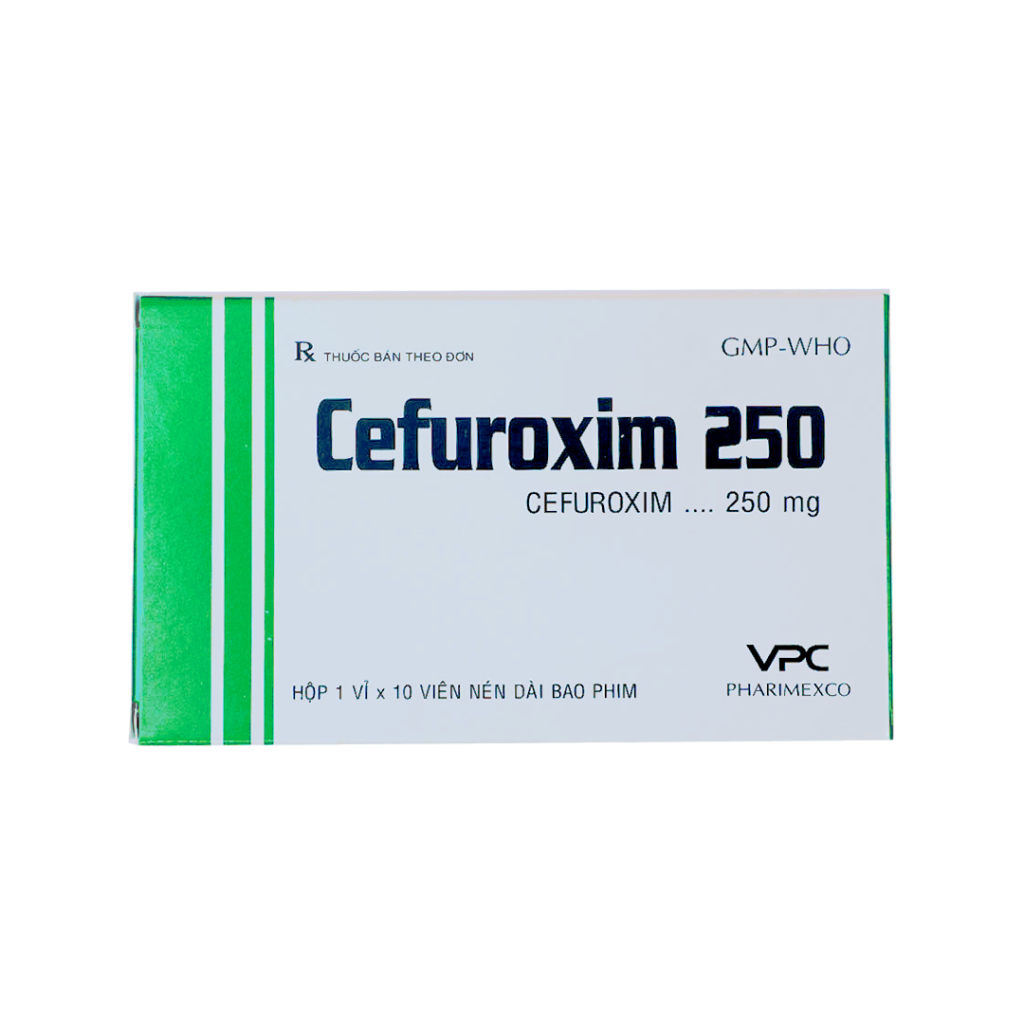 Thuốc Cefuroxim 250mg Pharimexco Điều Trị Viêm Xoang, Viêm Phổi – Hộp10 Viên