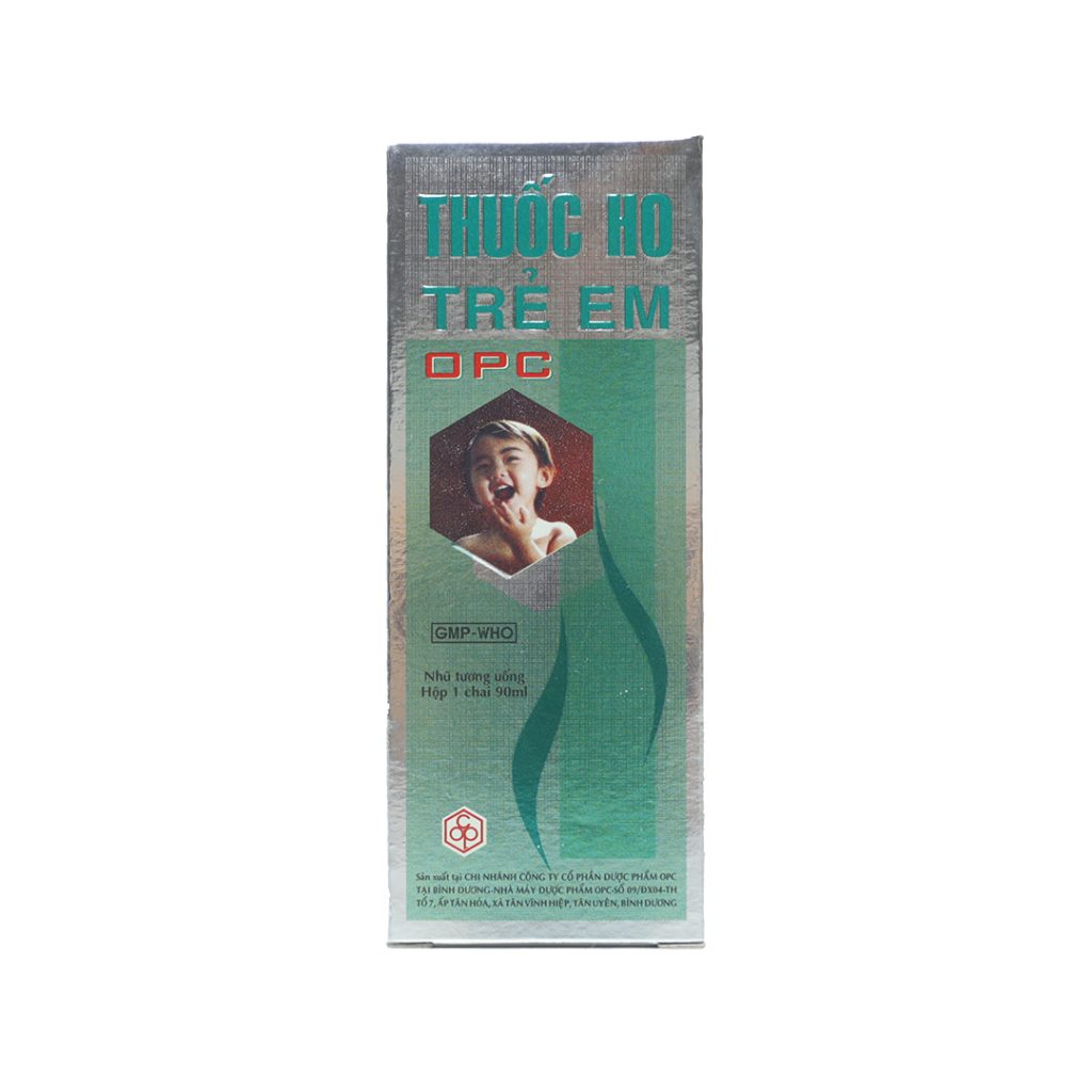 Thuốc siro Ho Trẻ Em Opc điều trị nhiễm khuẩn đường hô hấp, đau họng – Chai 90ml