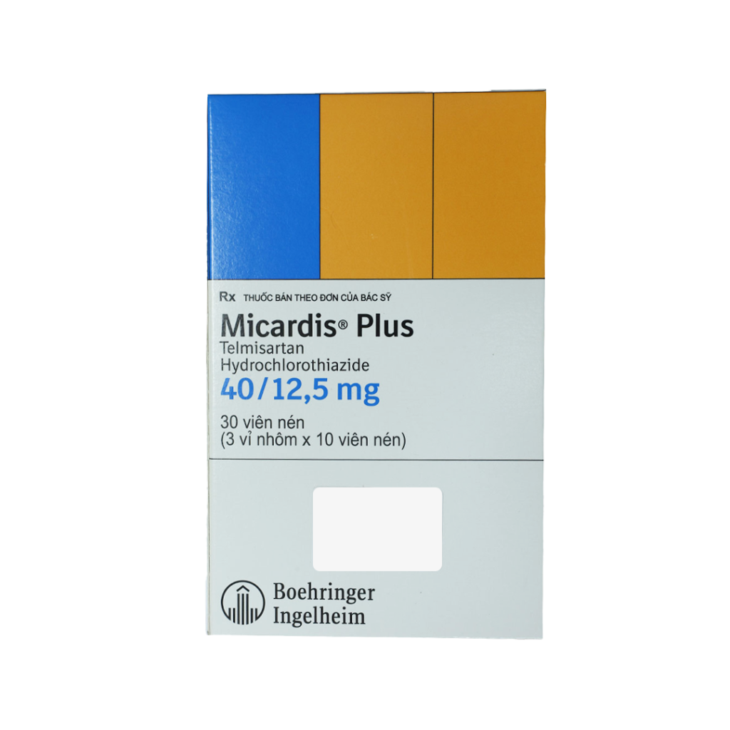 Thuốc Micardis Plus 40/12.5 Boehringer điều trị tăng huyết áp – Hộp 30 viên