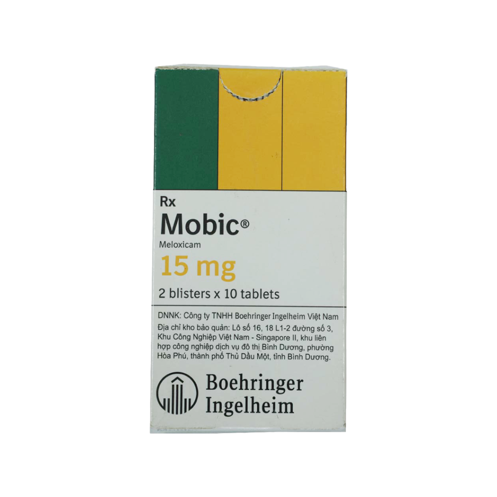 Thuốc Mobic 15mg Boehringer Điều Trị Viêm Xương Khớp, Viêm Cột Sống Dính Khớp – Hộp 20 Viên