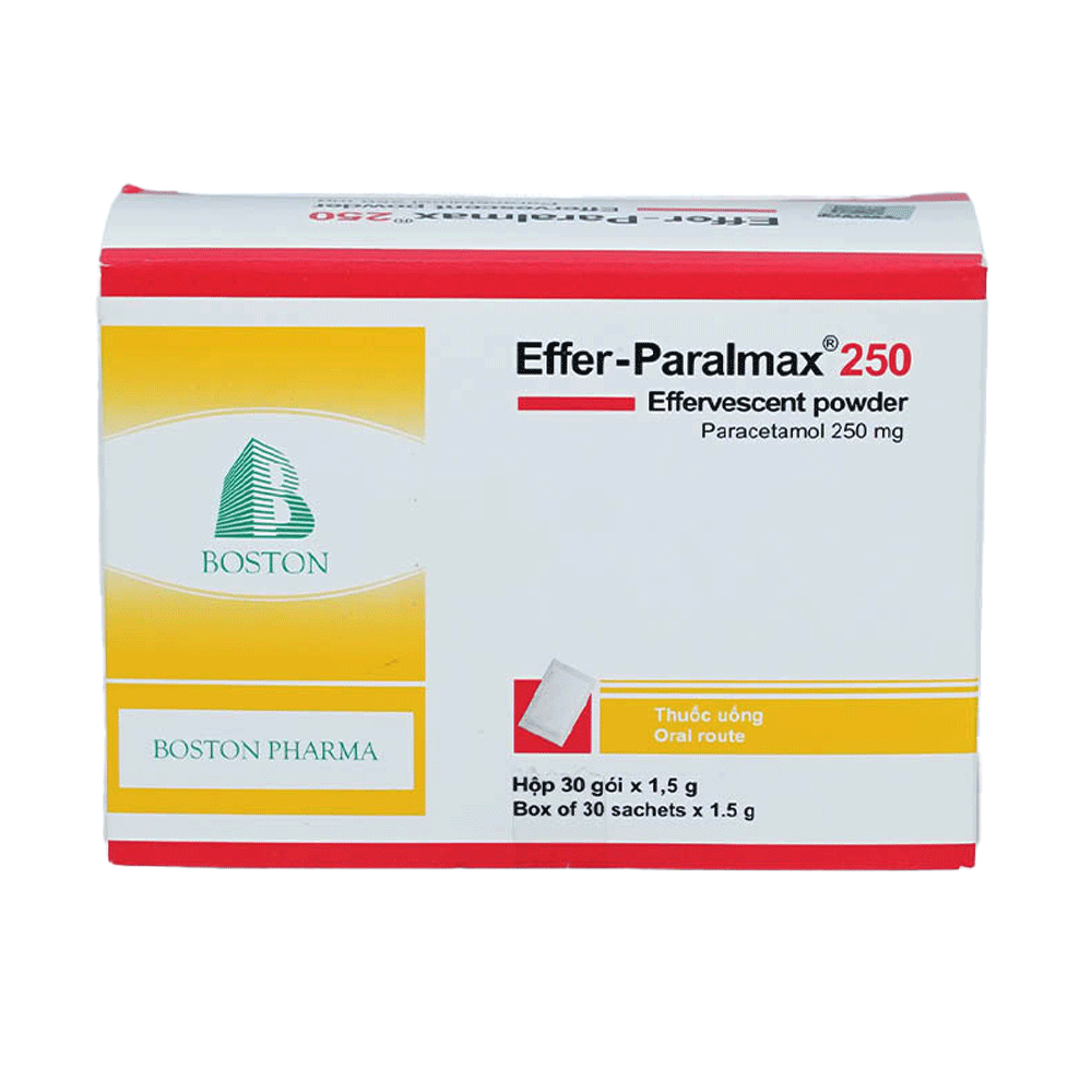 Thuốc Bột Effer-Paralmax 250mg Điều Trị Hạ Sốt, Giảm Đau – Hộp 30 Gói