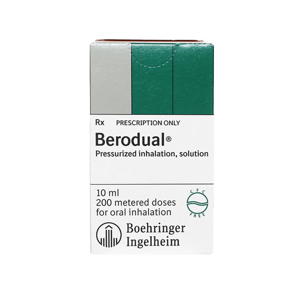 Thuốc Dạng Xịt Berodual Boehringer Điều Trị Tắc Nghẽn Đường Hô Hấp Mạn Tính – Hộp 10ml