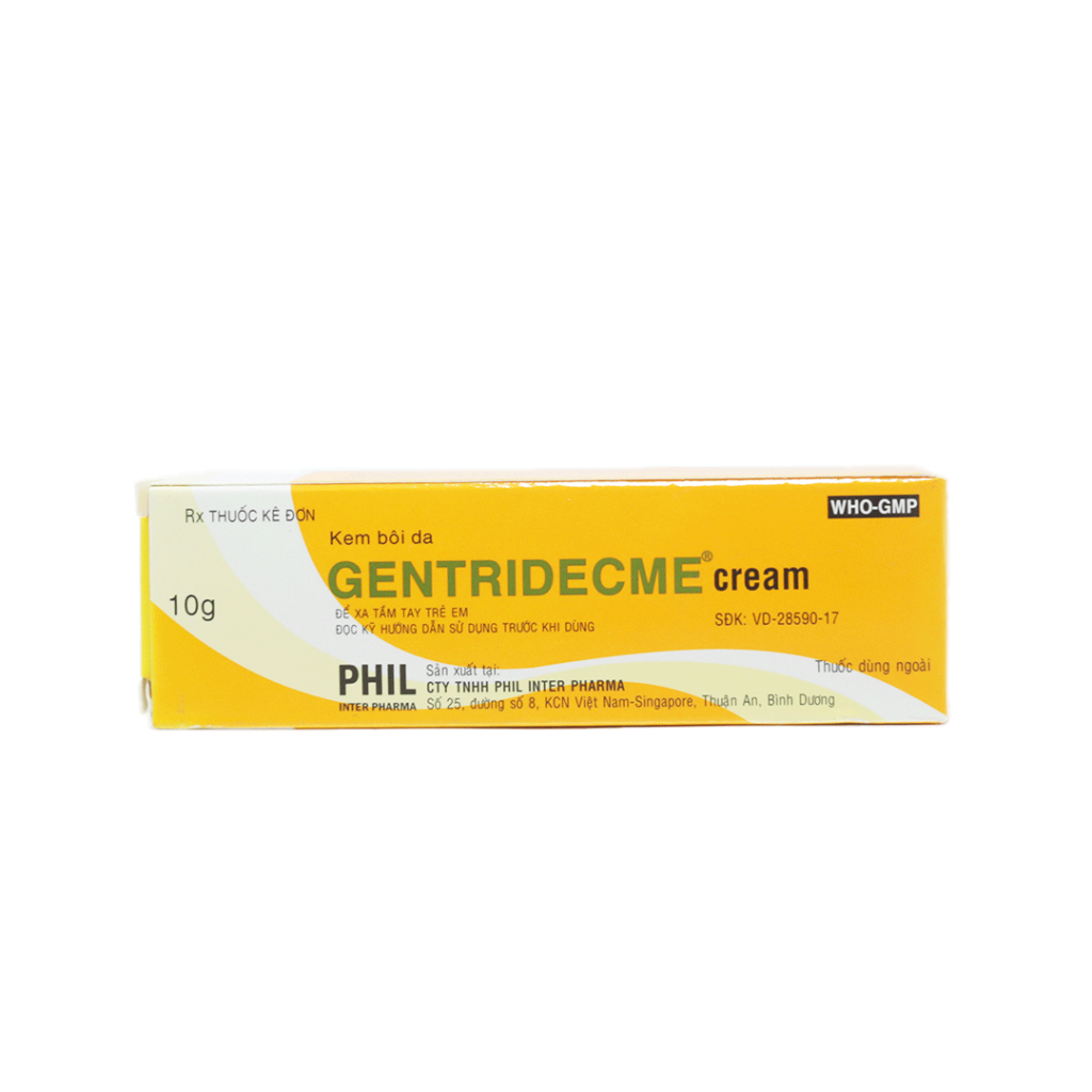 Thuốc Kem Bôi Da Gentridecme Cream Phil Điều Trị Chàm Da, Dị Ứng Do Tiếp Xúc, Vẩy Nến – Tuýp 10g