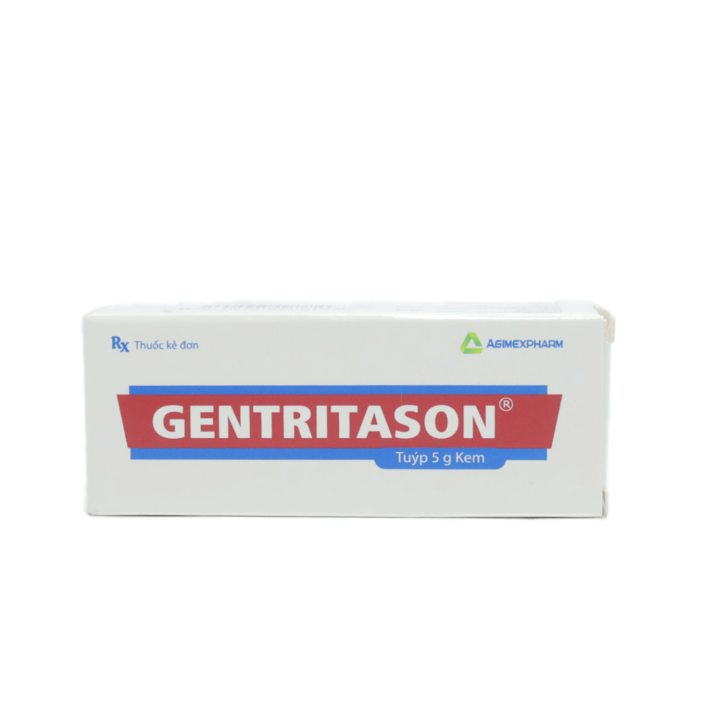 Thuốc kem bôi da Gentritason Agimex điều trị nhiễm nấm Candida, lang beng, nấm da chân – Tuýp 5g