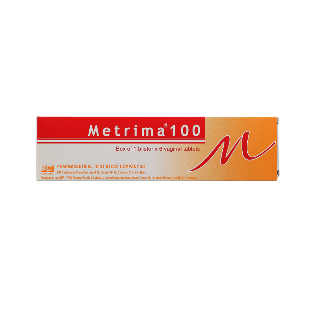 Thuốc Viên Đặt Metrima 100 F.T Điều Trị Nấm Âm Đạo, Nhiễm Candida – 1 Vỉ X 6 Viên