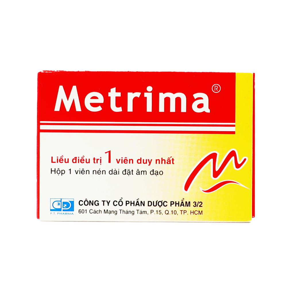 Thuốc Viên Đặt Metrima 500 F.T Điều Trị Nấm Âm Đạo, Nhiễm Candida – 1 Vỉ X 1 Viên