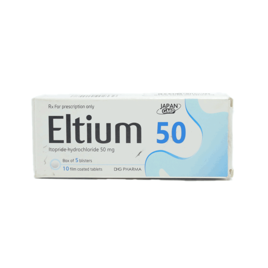 Thuốc Eltium 50 DHG Điều Trị Viêm Dạ Dày, Trướng Bụng, Nôn – Hộp 50 Viên