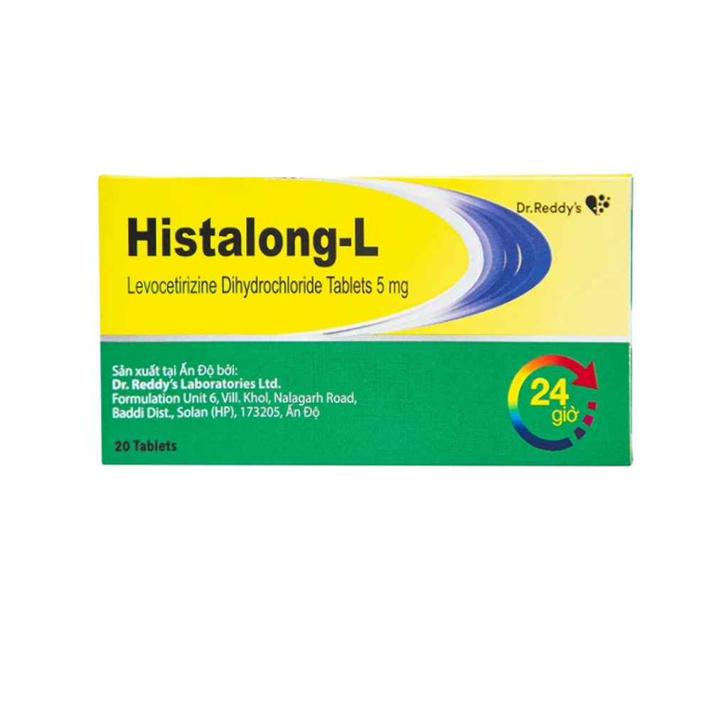 Thuốc Histalong-L 5mg Dr.Reddy Điều Trị Viêm Mũi Dị Ứng, Mày Đay – Hộp 20 Viên