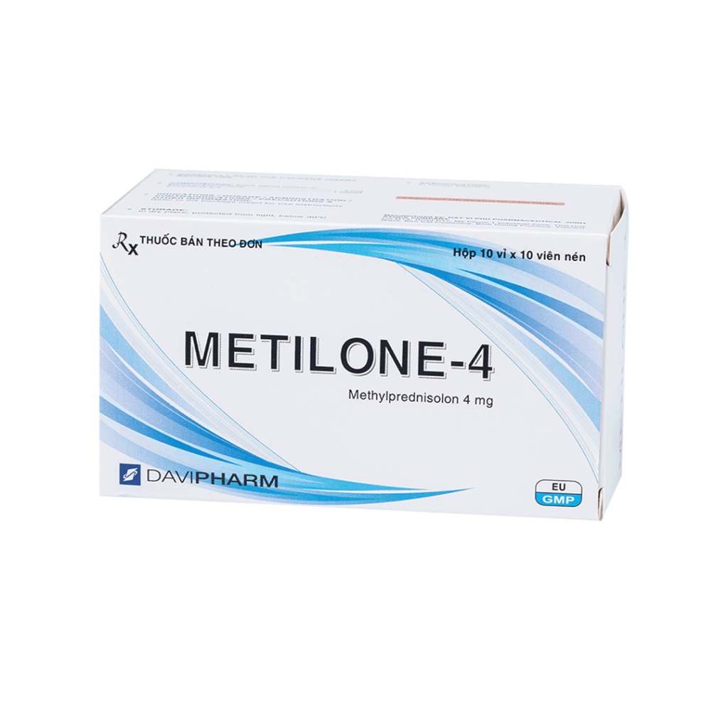 Thuốc Metilone-4 Davi Điều Trị Viêm Khớp Dạng Thấp, Hen Suyễn – Hộp 100 Viên