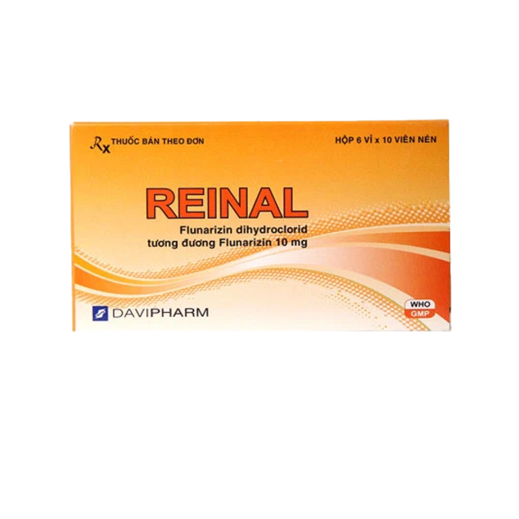 Thuốc Viên Nén Reinal 10mg Davi Điều Trị Đau Nửa Đầu, An Thần – Hộp 60 Viên