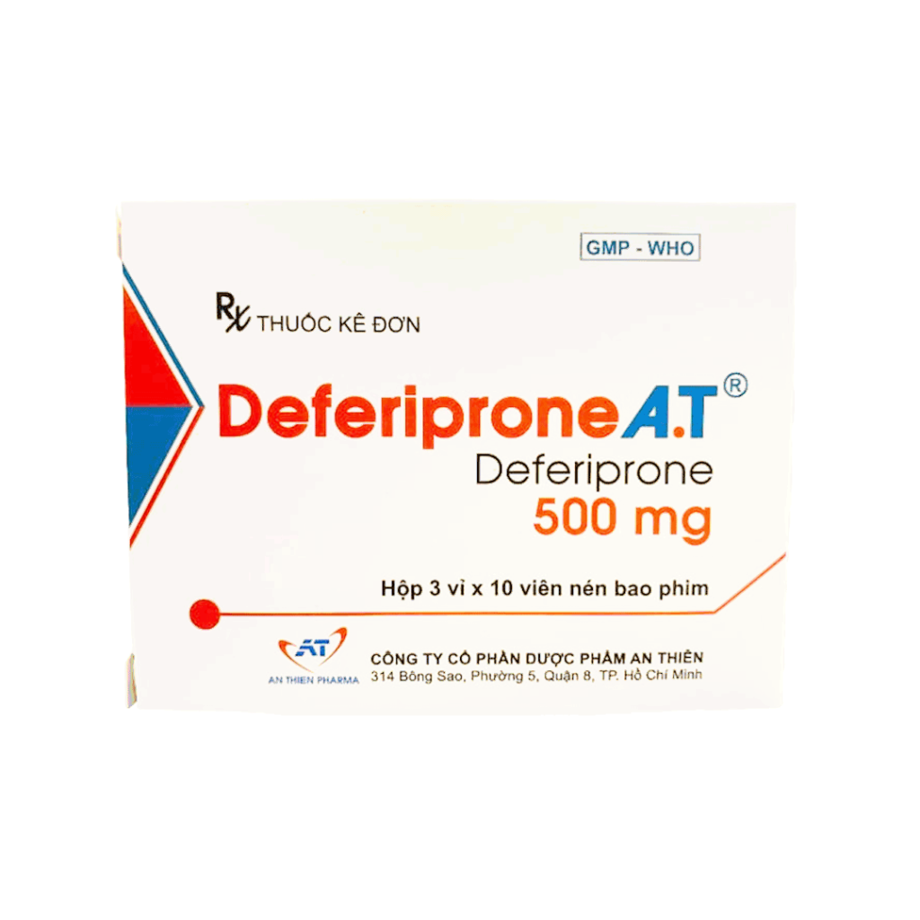 Thuốc Deferiprone 500mg An Thiên Điều Trị Ngộ Độc Sắt Cấp – Hộp 30 Viên