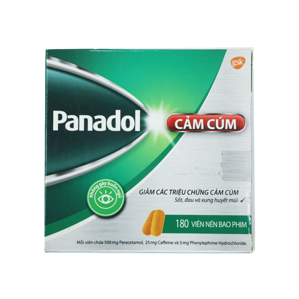 Thuốc Panadol Cold And Flu GSK Điều Trị Nghẹt Mũi, Hạ Sốt – Hộp 180 Viên