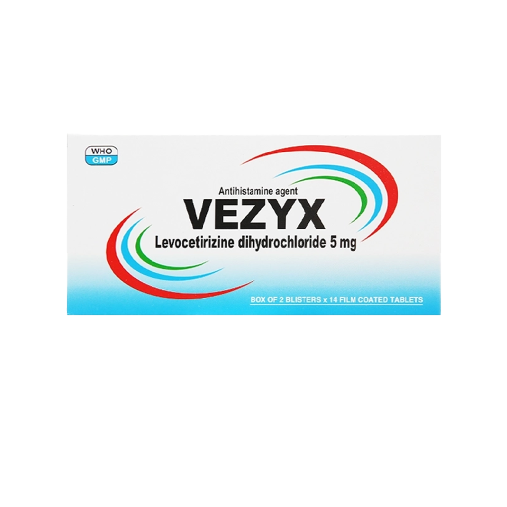 Thuốc Vezyx 5mg Davi Điều Trị Viêm Mũi Dị Ứng, Mày Đay – Hộp 28 Viên