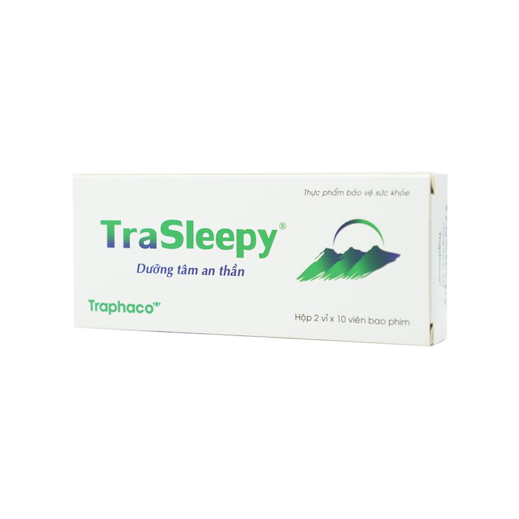 Viên bao phim Trasleepy Traphaco hỗ trợ an thần, giảm stress – 2 vỉ x 10 viên