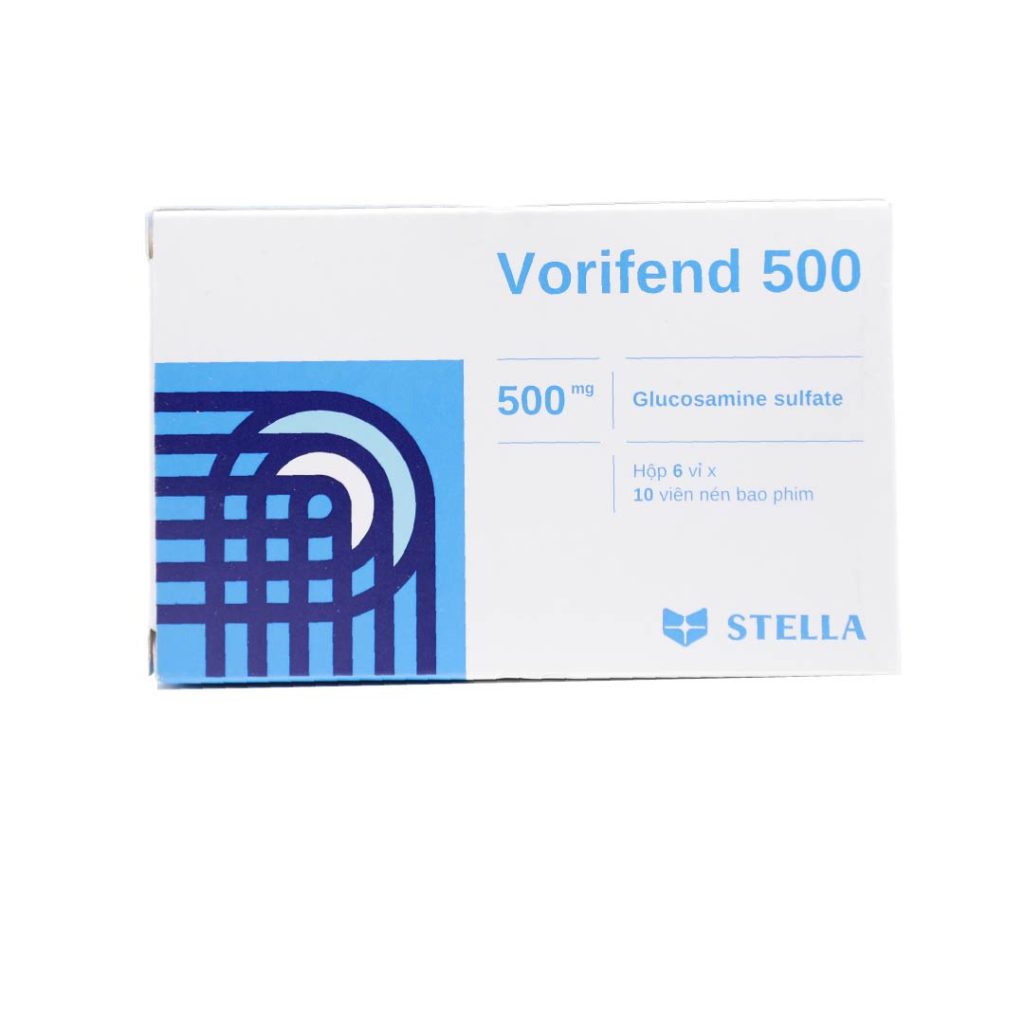 Thuốc viên nén bao phim Vorifend 500 500mg Stella điều trị thoái hóa cột sống – 6 vỉ x 10 viên