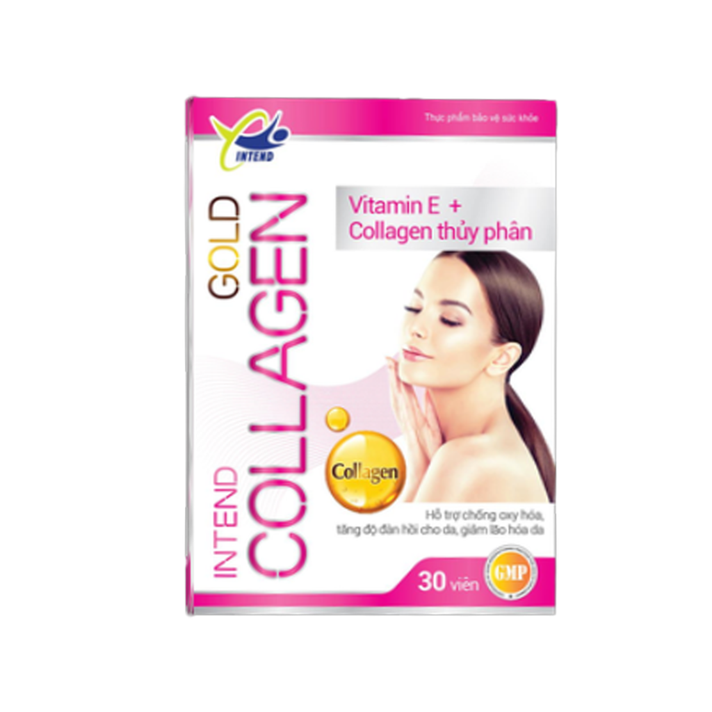 Viên Uống Intend Collagen Gold Hỗ Trợ Chống Oxy Hóa, Bổ Sung Collagen – Hộp 30 Viên