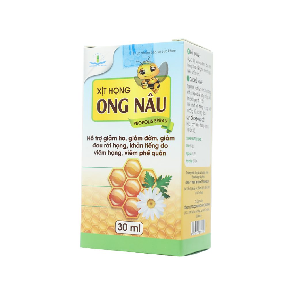 Xịt Họng Ong Nâu Tâm Dược hỗ trợ điều trị ngứa họng, ho, viêm họng amidan – Chai 30ml