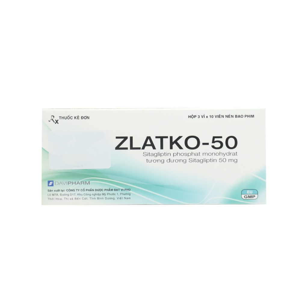 Thuốc Zlatko-50 Davipharm Điều Trị Đái Tháo Đường Type 2 – Hộp 30 Viên