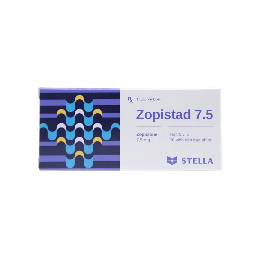 Thuốc Zopistad 7.5mg Stella Điều Trị Mất Ngủ, Rối Loạn Tâm Thần – Hộp 10 Viên