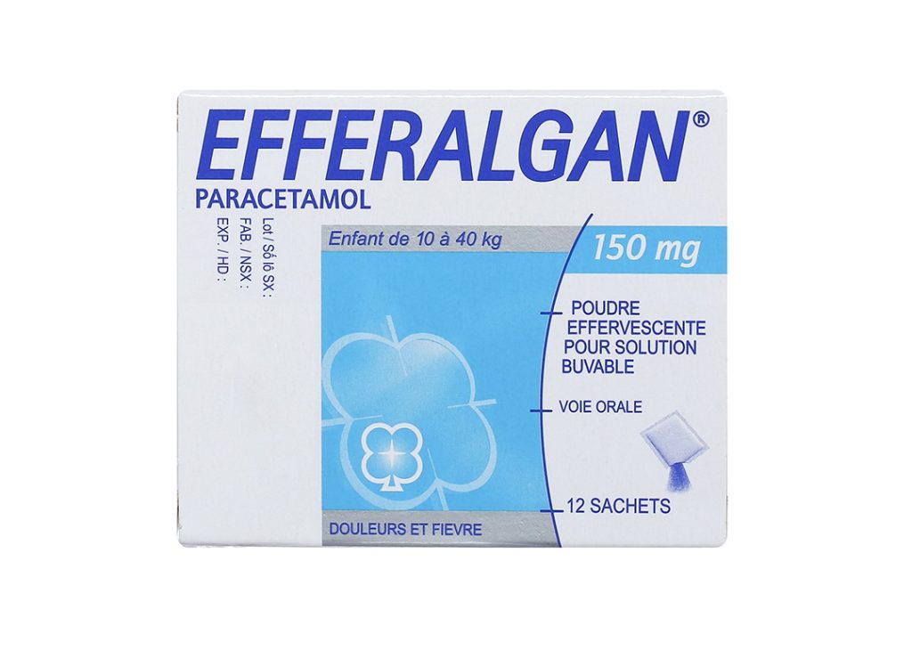 Thuốc bột Efferalgan 150mg Bristol điều trị hạ sốt, giảm đau – 12 Gói