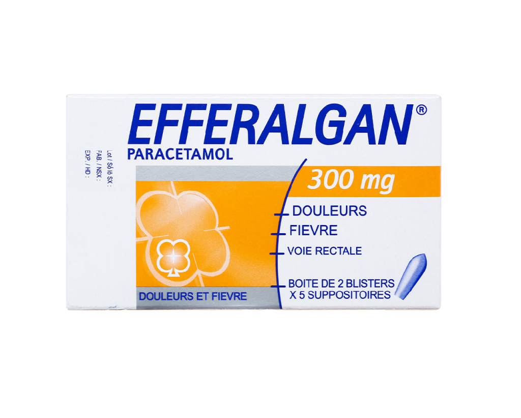 Thuốc viên đặt Efferalgan 300mg Bristol điều trị hạ sốt, giảm đau – 10 viên