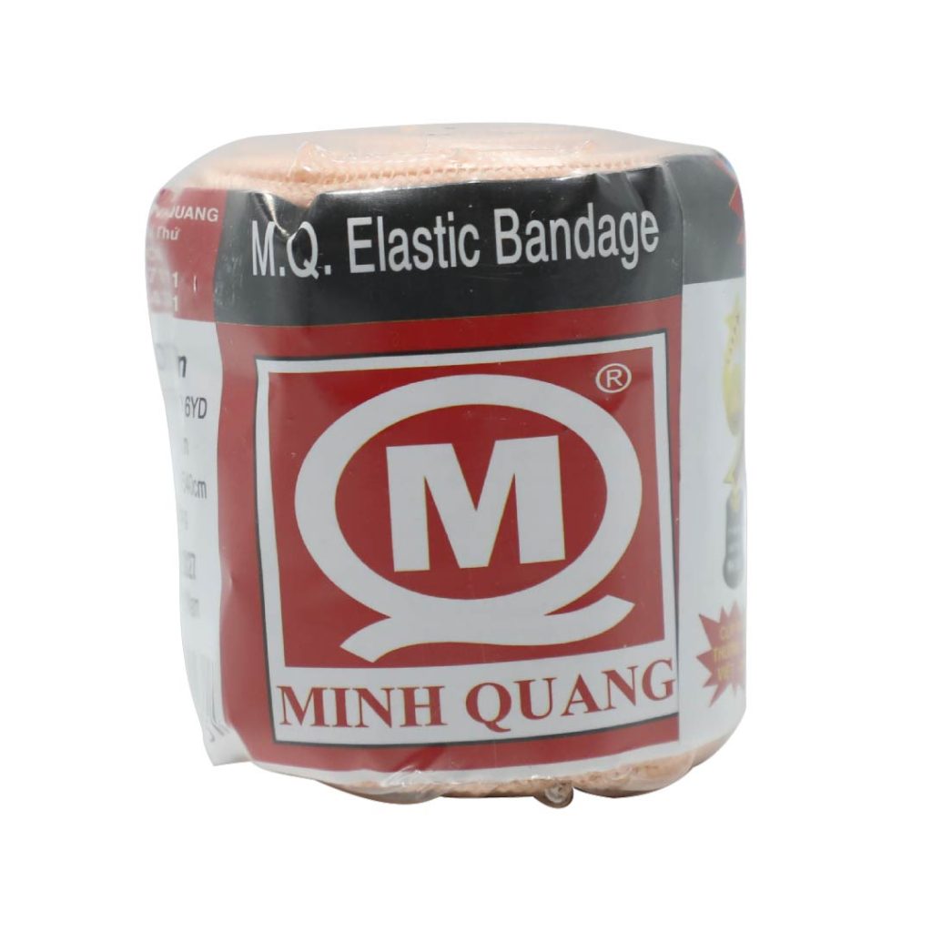 Băng Thun 1 Móc Minh Quang băng ép hỗ trợ cầm máu, cố định khớp – 1 hộp x 12 cuộn