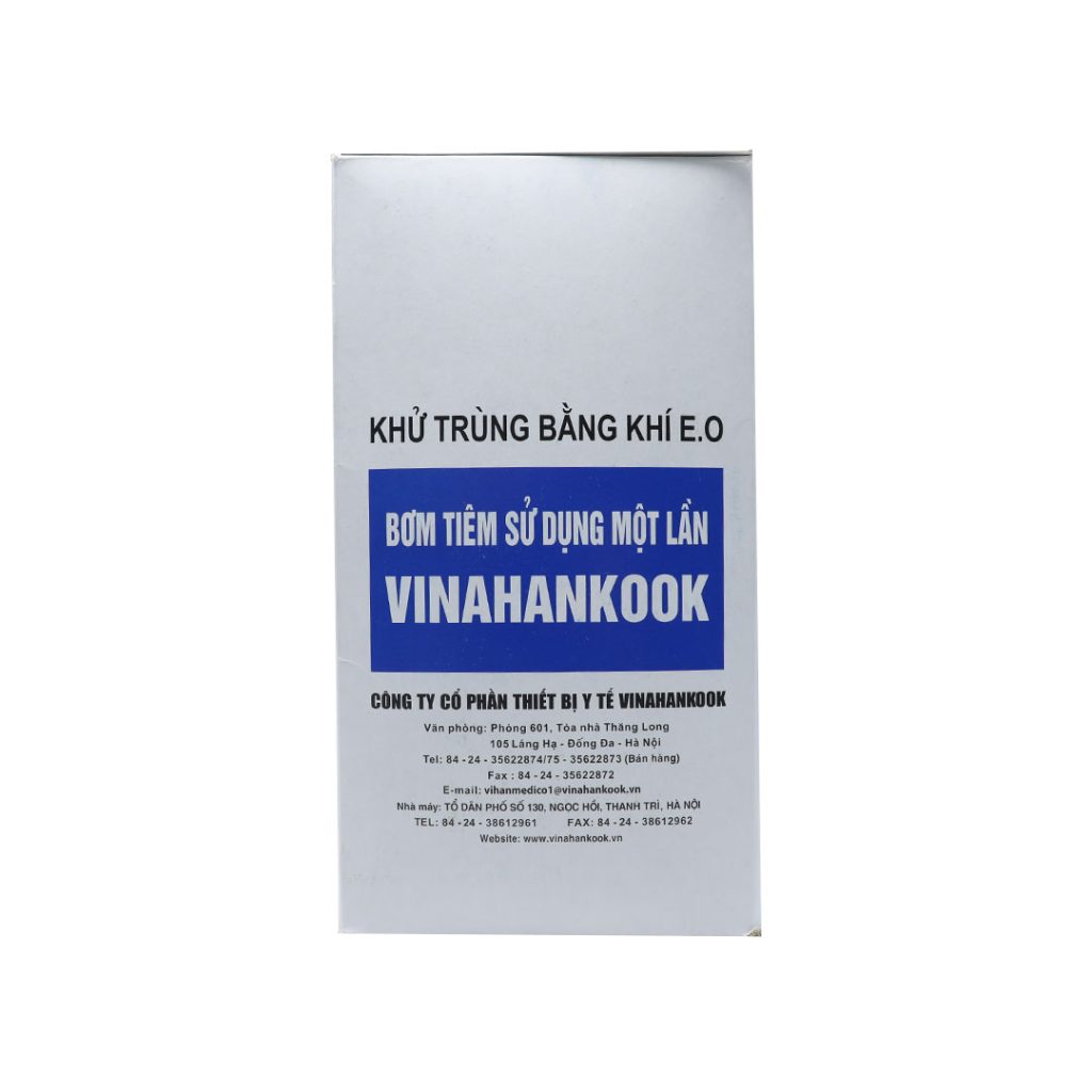 Bơm Tiêm 5 Vinahankook sử dụng 1 lần – 100 Cái