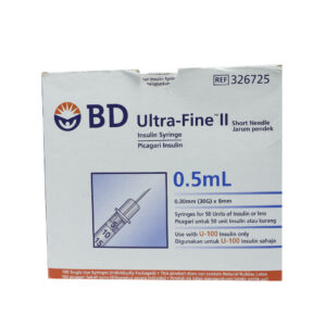 Bơm Tiêm Bd 0,5ml ùng để tiêm insulin cho người bệnh tiểu đường – 100 Cái