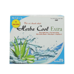 Bột sủi thanh nhiệt Herba Cool Vị Nha Đam hỗ trợ nóng trong người, cơ thể suy nhược – Hộp 5 gói