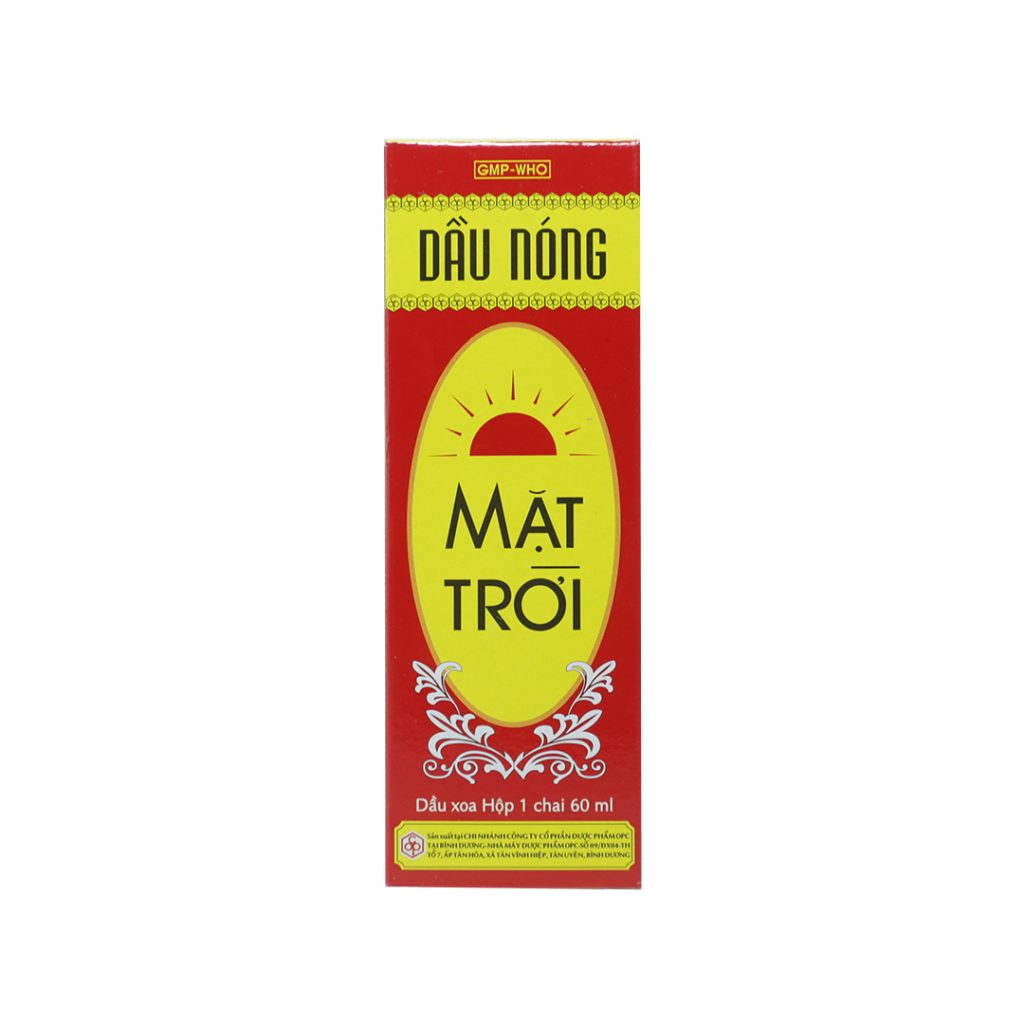 Dầu Nóng Mặt Trời Opc điều trị nhức mỏi, tê thấp, cúm – Chai 60ml