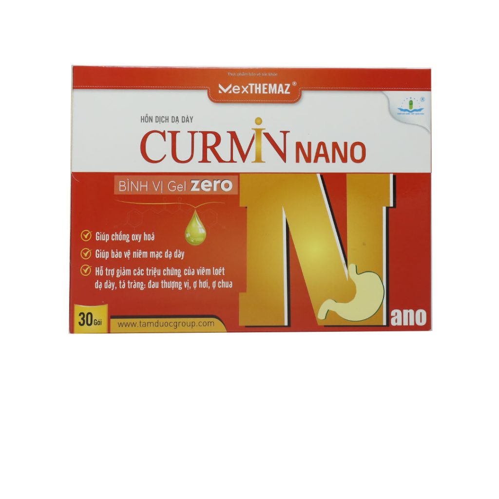 Hỗn dịch Curmin Nano Zero Bình Vị Gel hỗ trợ điều hòa chức năng hệ tiêu hóa – 30 Gói